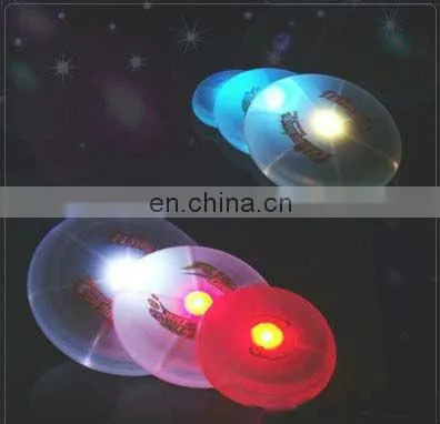 cheap promotional toy Eco-friendly PP flash/noctilucent UFO frisbee