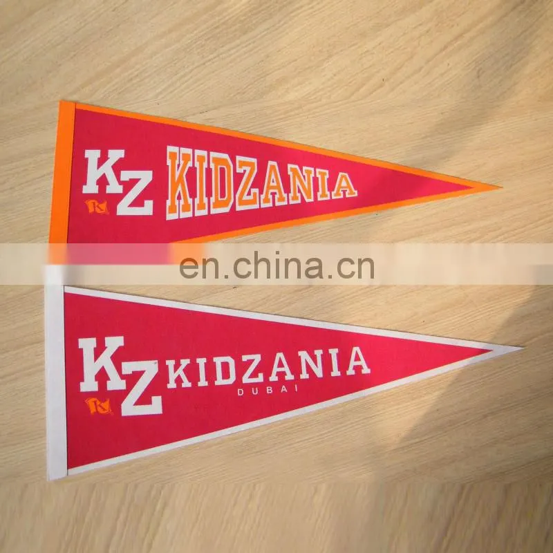 wholesale advertising custom felt triangle flag