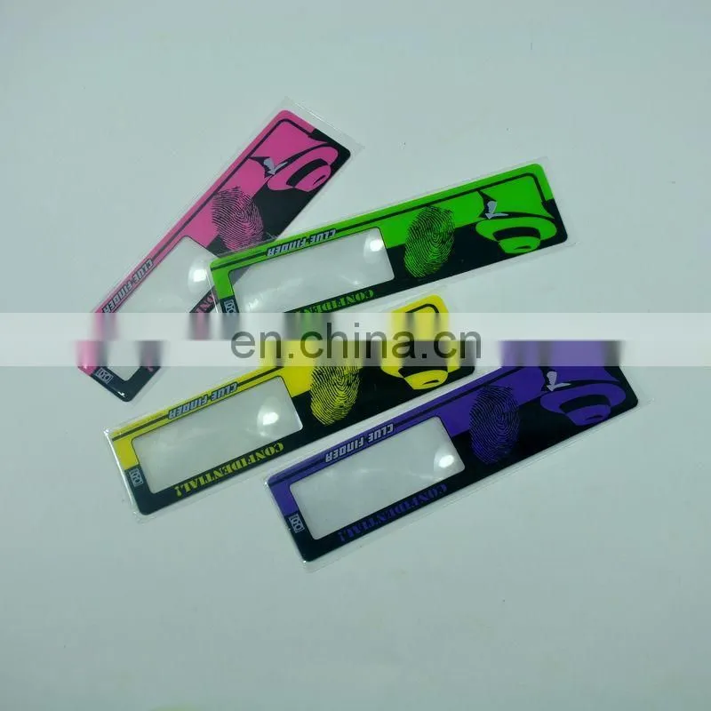 Plastic PVC flexible magnifying glass 3x bookmarks magnifier