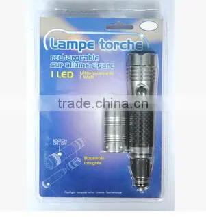 Car LED Rechargeable Flashlight with compass
