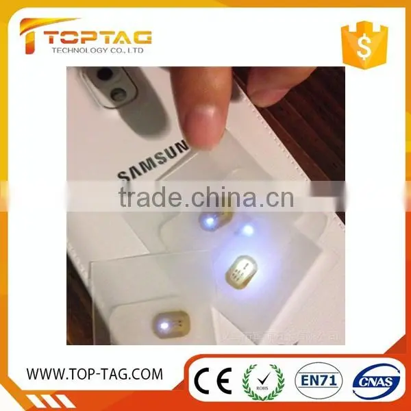 Durable Flashing light NFC Rfid Micro Finger Nail Sticker For Women
