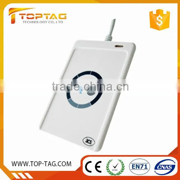 White 13.56MHz NFC RFID smart card reader ACR122 with USB interface