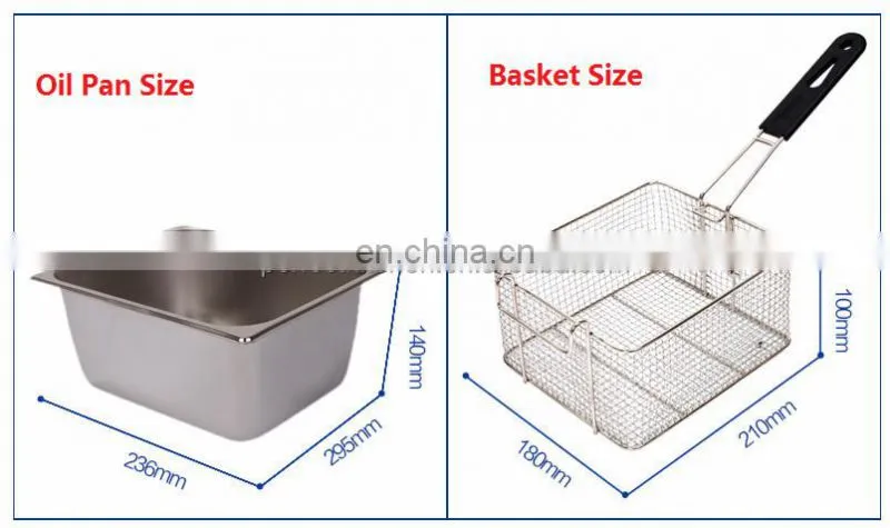 8L Stainless Steel Electric fish Fryer / Double Tanks chips Fryer