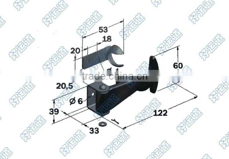 03211 Bonnet Fastener Rubber
