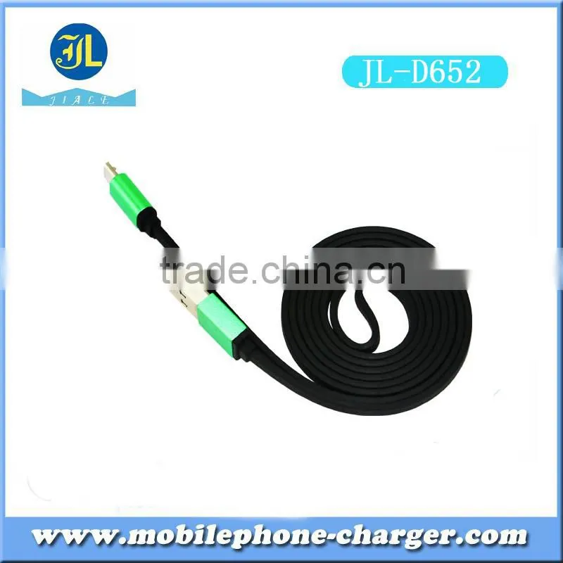Wholesale price Colorful flat micro usb cable 2.0 4.0 for mobile phone