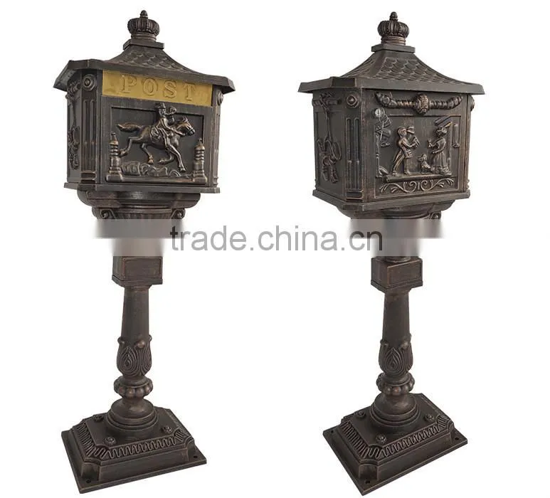 Customised Outdoor Newspaper Die Casting Aluminum American Mail Box