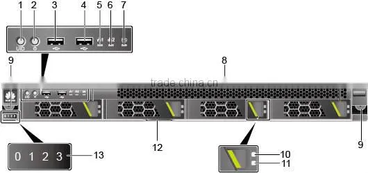Quidway supplier DDR3 intel database server huawei RH 1288A V2 with 1 or 2 processors