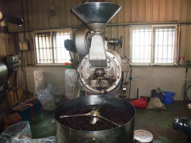 Industrial Automatic 60KG Per Batch Coffee Bean Roaster Key Food Sterilizer Machine
