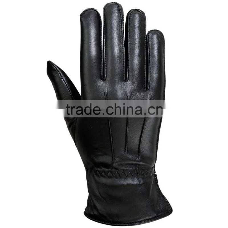 Winter Real Sheepskin Leather Gloves Women Bike MotorCycling