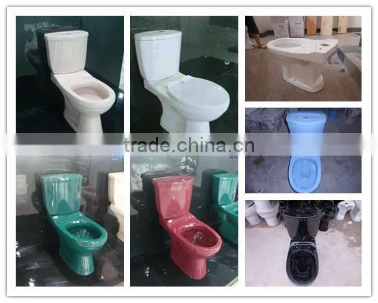 cheap two piece wc color toilet