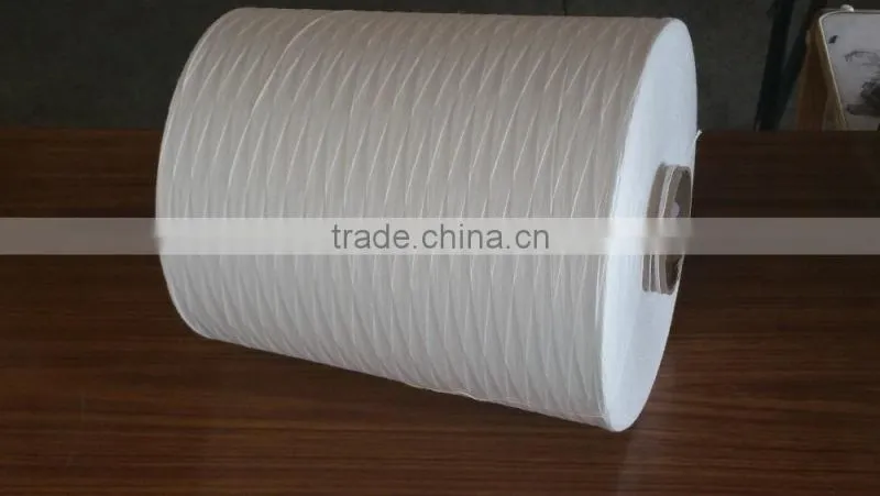100% polyester knotless spun virgin yarn raw pattern 12s4