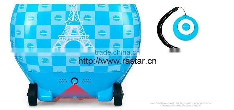 ABS plastic Suitcase type kids travelling trolly bag radio control luggage