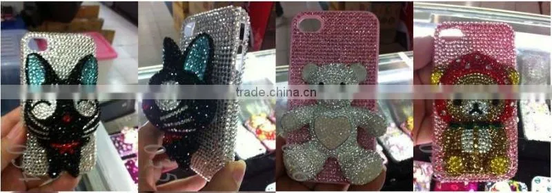 Rhinestone leopard phone case
