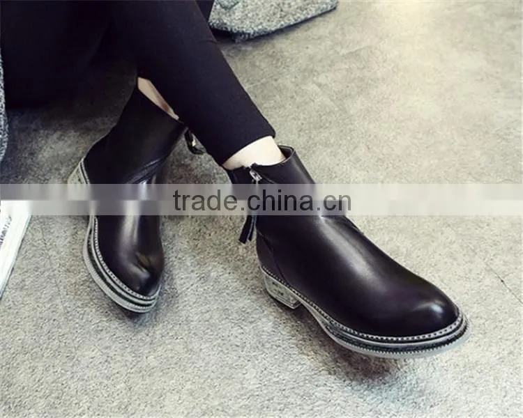 Hot selling boots women leather winter white boots for women with low price XT-DA0759