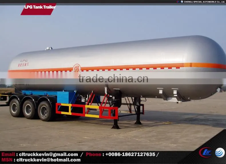 3 Axles 50m3 LPG Gas Tank Trailer