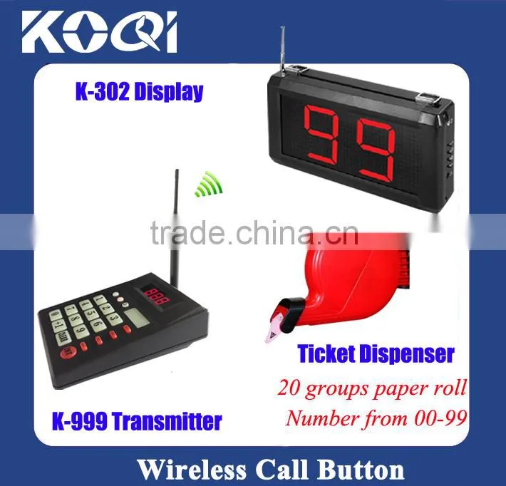 Wireless Electronic Queuing System K-T Ticket Dispenser With Ticket Paper Roll