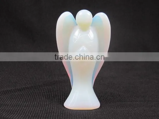 beautiful Green Quartz Carved Angel for wholesale