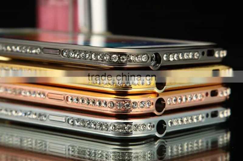 Diamond Slim Metal Aluminum Bumper Buckle Case for Samsung Galaxy S5