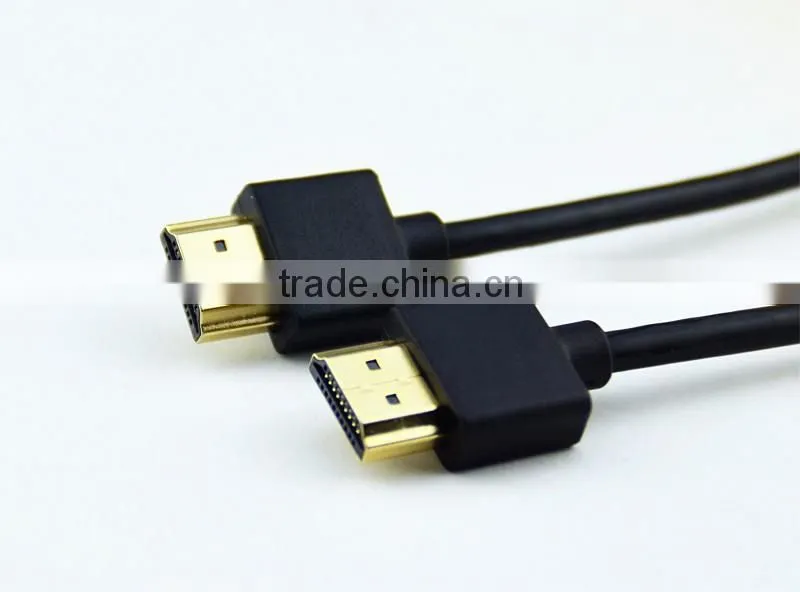 Round shape male to male slim hdmi cable from factory