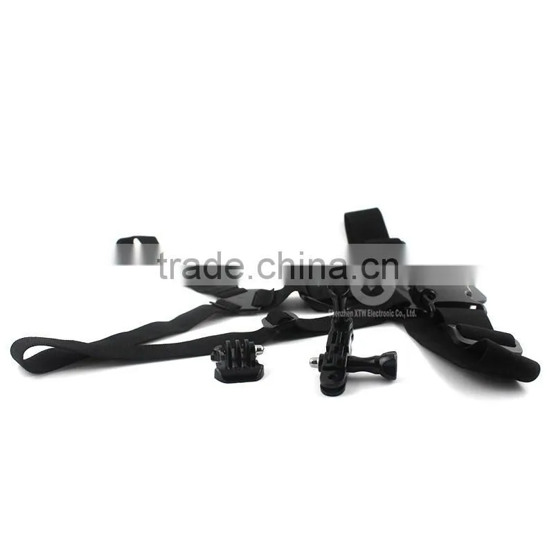 A Model:chest body stra chest belt for Gopro Hero 2/3/3+/4/4 Session, gopro accessories with 3-way adjustment base