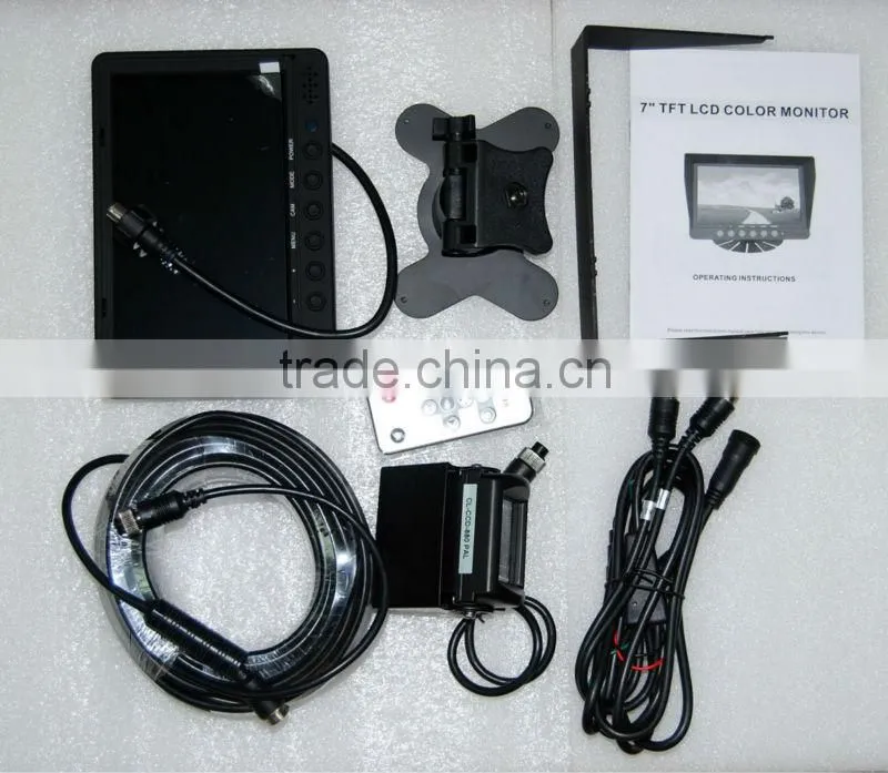 hot sale 7" Monitor and a 120 degree Mounted backup around view camera system
