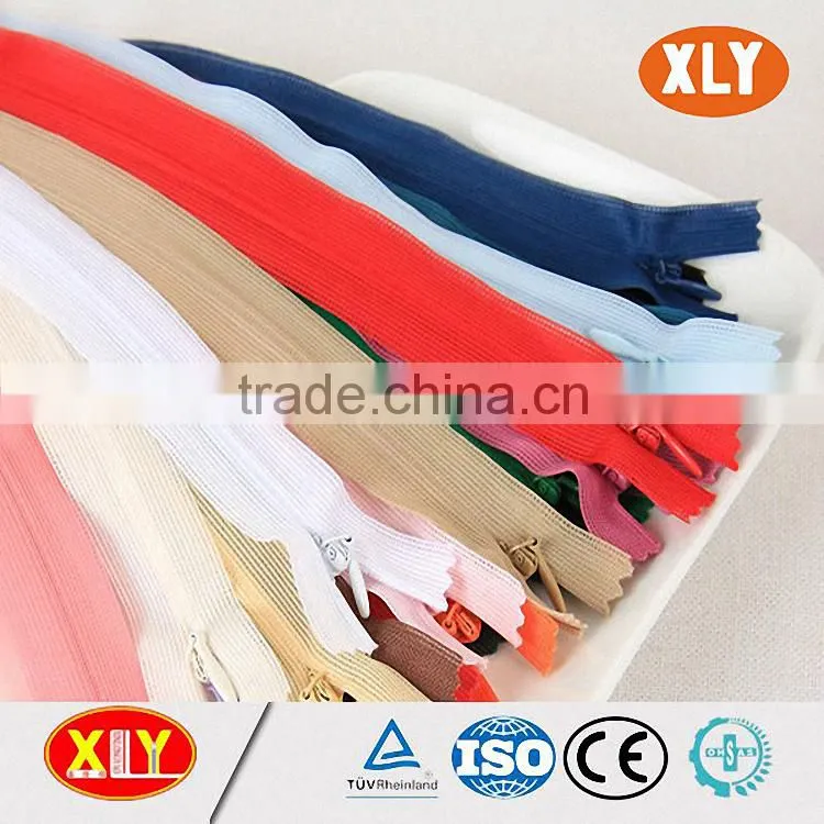 high end waterdrop puller nylon invisible zipper, conceal dress zipper