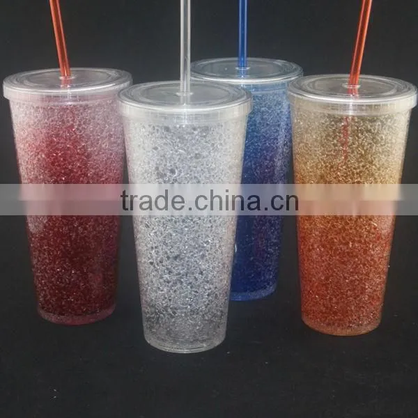 BPA free 600ml/20oz ice tumbler with straw