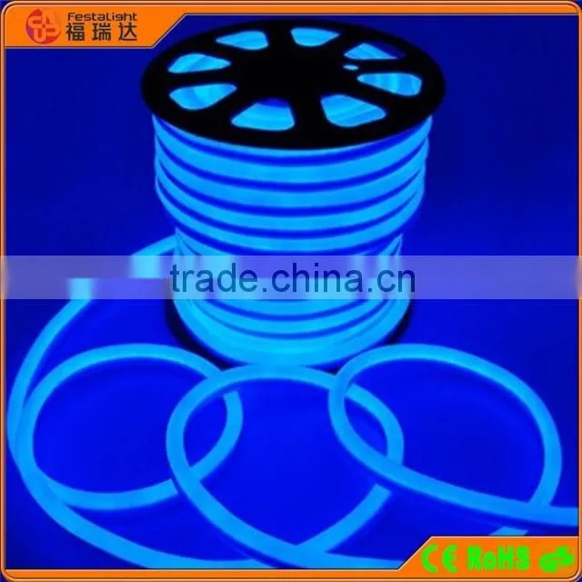 Canton festalight 2016 China supplier Holiday christmas decoration IP44 110V 220 volt colorful led neon flex rope light with CE