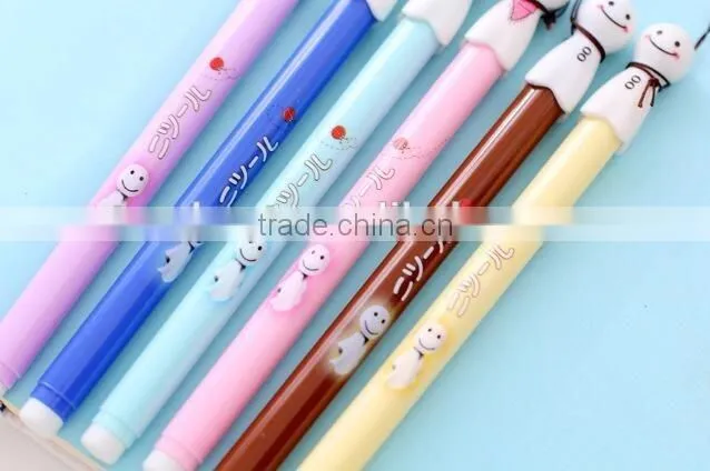0.38mm Cute Expressions Snowman Gel Pen Ink Marker Pen School Office Supply Escolar Papelaria