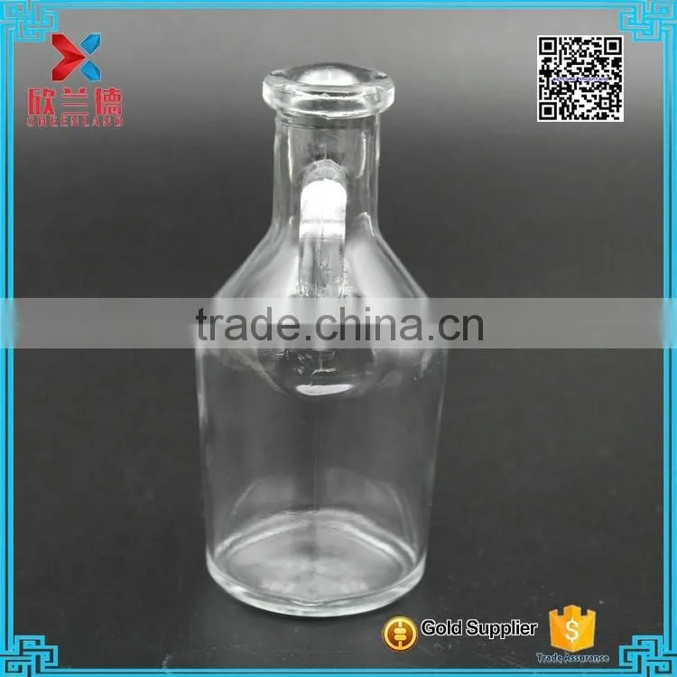 100ml decorative glass clear wine bottle/fancy liquor bottle
