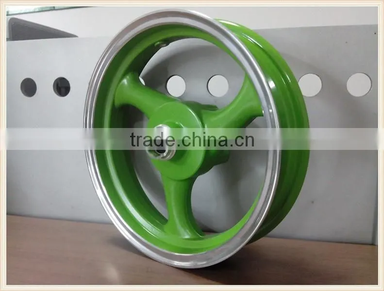 12 inch motorcycle wheel rim with disc brake, bright edge