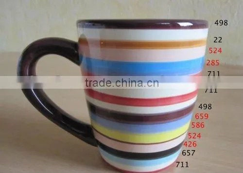 Hand printed ceramic mug and coffee mug
