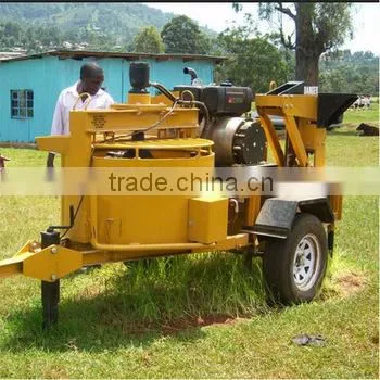 Mobile hyfraulic press clay brick making machine WT1-20M