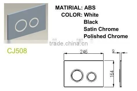Toilet push button for 90 mm mechanical slim concealed flushing cistern