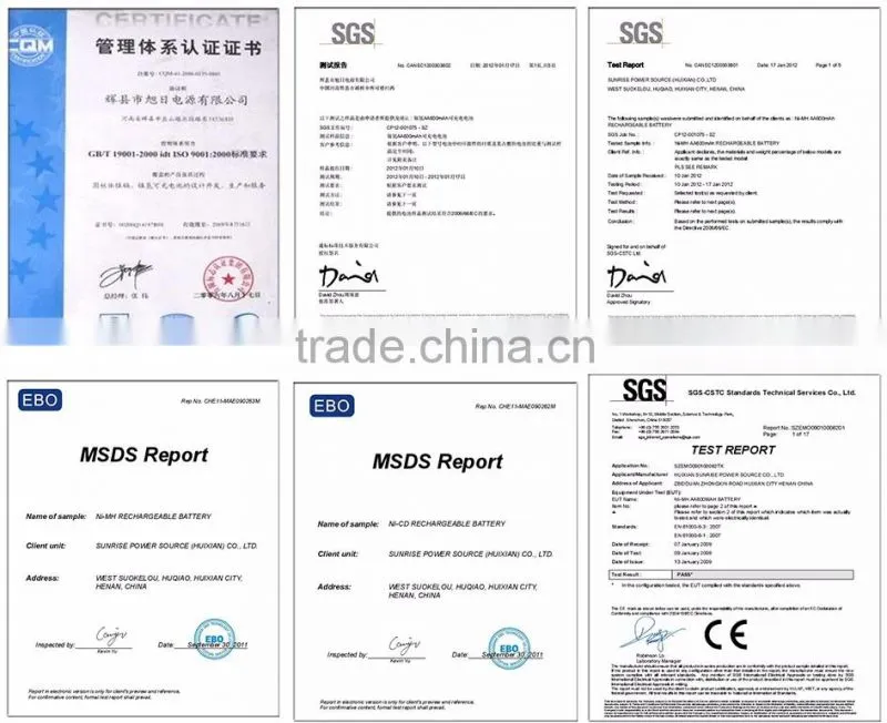 NiCd Rechargeable battery sc 1300 ni cd battery pack /sc 24v 1300 nicd battery pack