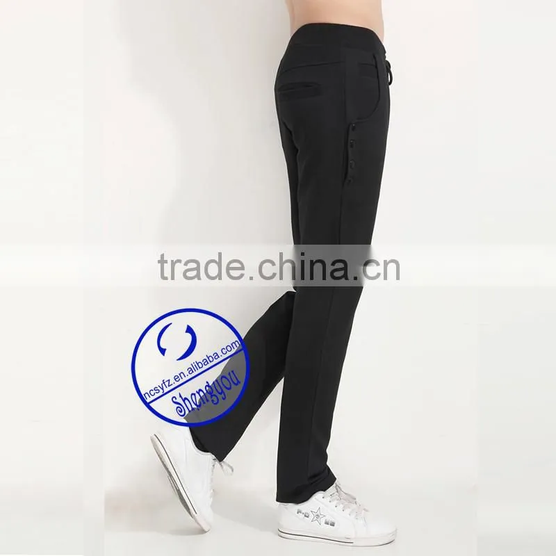 Custom wholesale 100% polyester mens blank pants with pocket