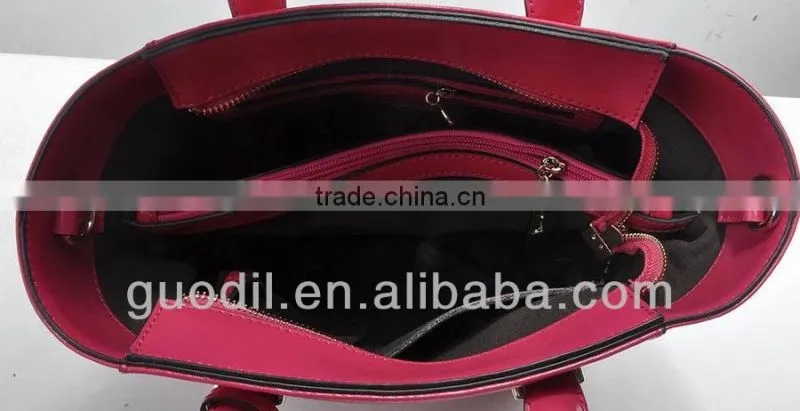 Shiny smooth leather bag 2014 latest design bags woman's handbags