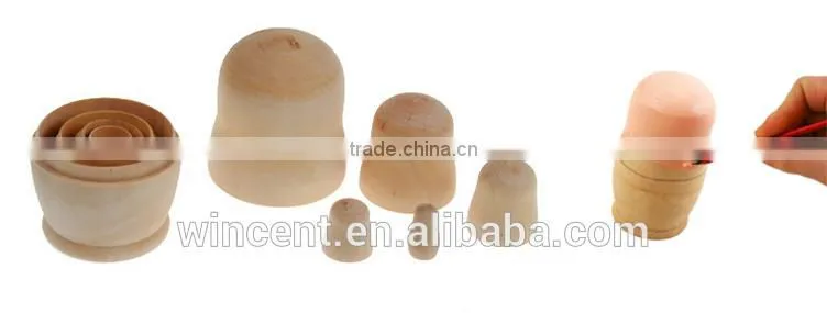 Gift Wood DIY Drawing Russian Matryoshka Doll