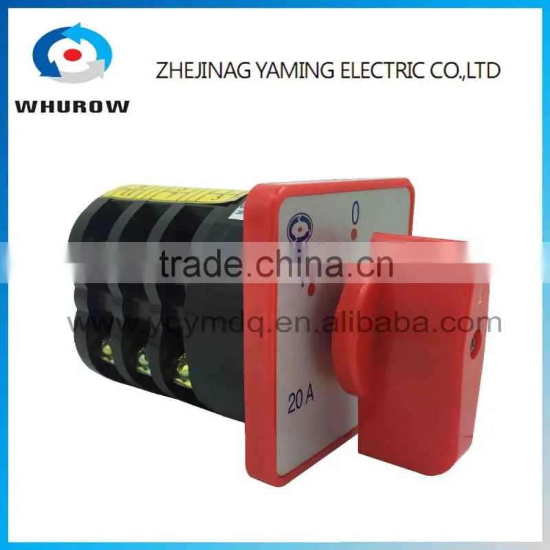 Changeover rotary cam universal switch HZ5-20/4 M05 three poles electrical low current 20A control machine silver contacts