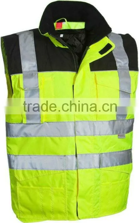 Top quality 2014 new design popular high-vis bodywarmer pilot vest