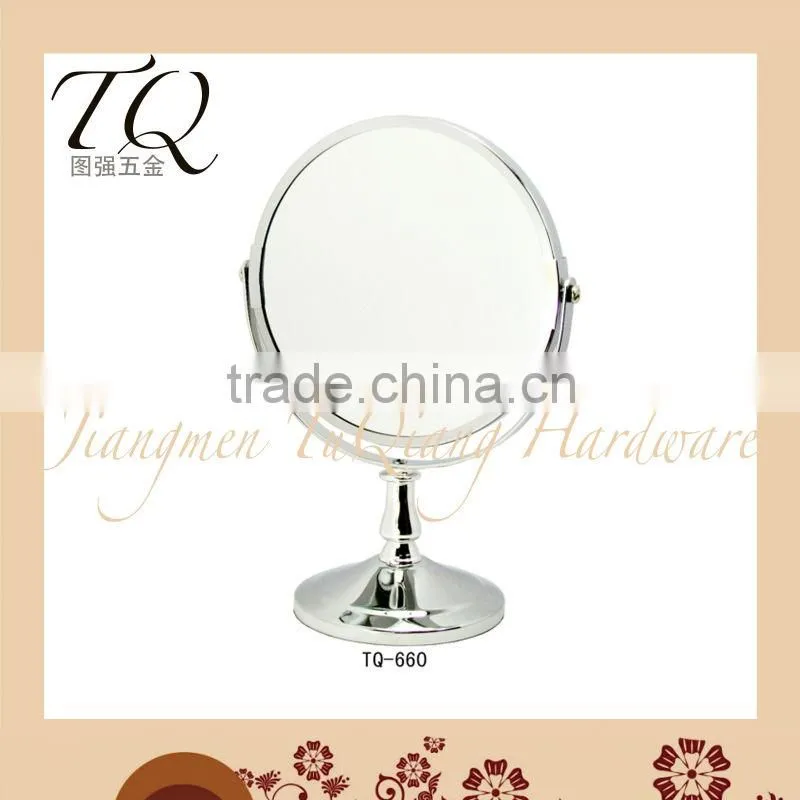 360 degree double sided antique metal cosmetics mirror