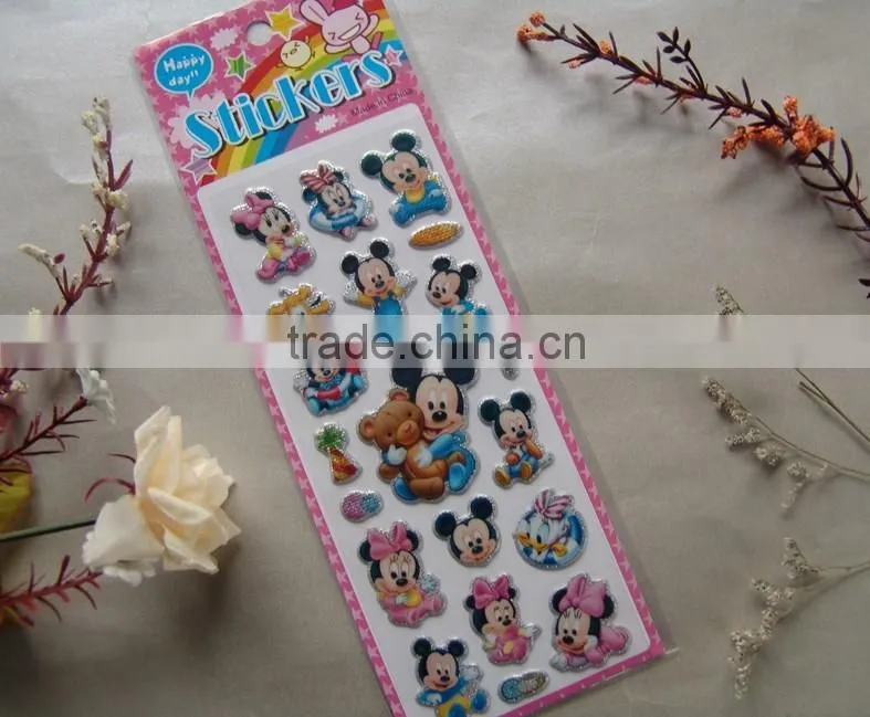 removable promotional gift 3d foam sticker,Non-toxic 3d foam sticker