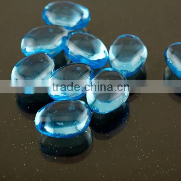 Colorful Wholesale Pebble Shaped Glass Gem Wishing Stones