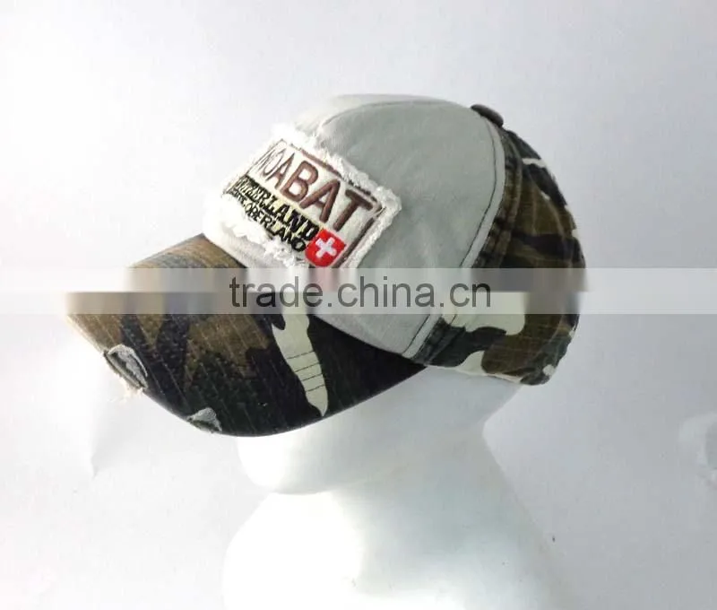 WLO-20 100%Cotton camo design your own baseball hump cap