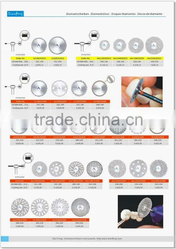 22mm double side coated solid diamond dental disc