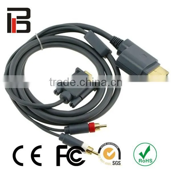 Hot item Premium VGA Cable HDAV Digital Optical Audio Port for Microsoft Xbox 360 Xbox 360 Slim