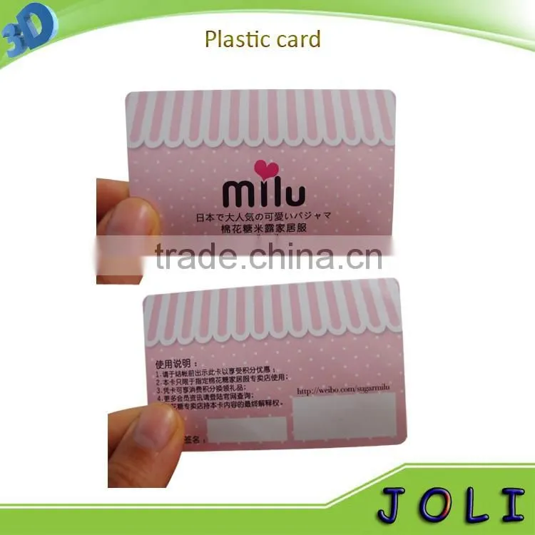 CMYK printing plastic pvc guarantee card