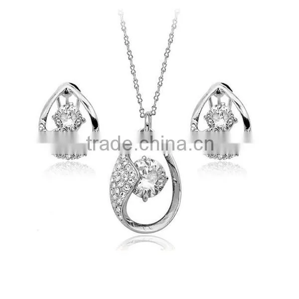 crystal beautiful wholesale jewelry set, bridal jewelry set