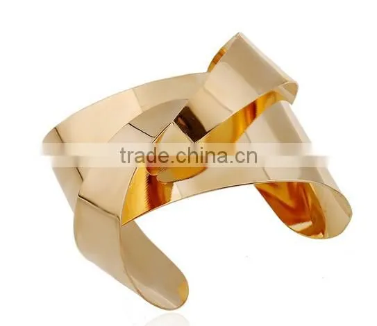 2016 New Metal Irregular geometric figure Cuff Open Bracelets for Women Jewelry