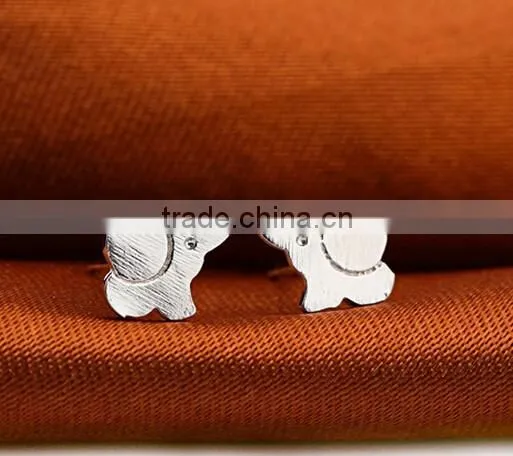 925 Sterling Silver Cute Lovely Elephant Animal Post Stud Earring